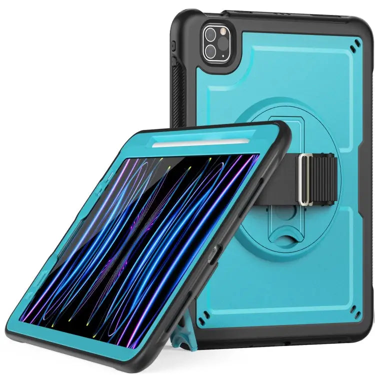 Honeycomb Hand Grip Turntable Stand Tablet Case For iPad Air 2022 10.9 / Pro 11 2022 For iPad 10.2 2021 / 2020 / 10.5