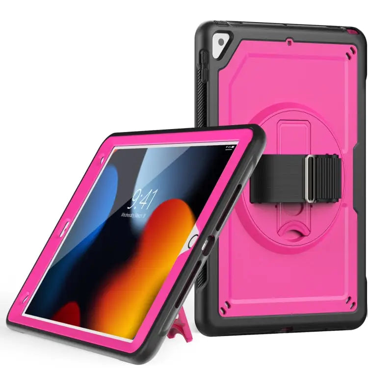 Honeycomb Hand Grip Turntable Stand Tablet Case For iPad Air 2022 10.9 / Pro 11 2022 For iPad 10.2 2021 / 2020 / 10.5