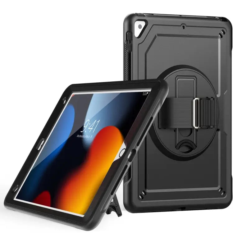Honeycomb Hand Grip Turntable Stand Tablet Case For iPad Air 2022 10.9 / Pro 11 2022 For iPad 10.2 2021 / 2020 / 10.5