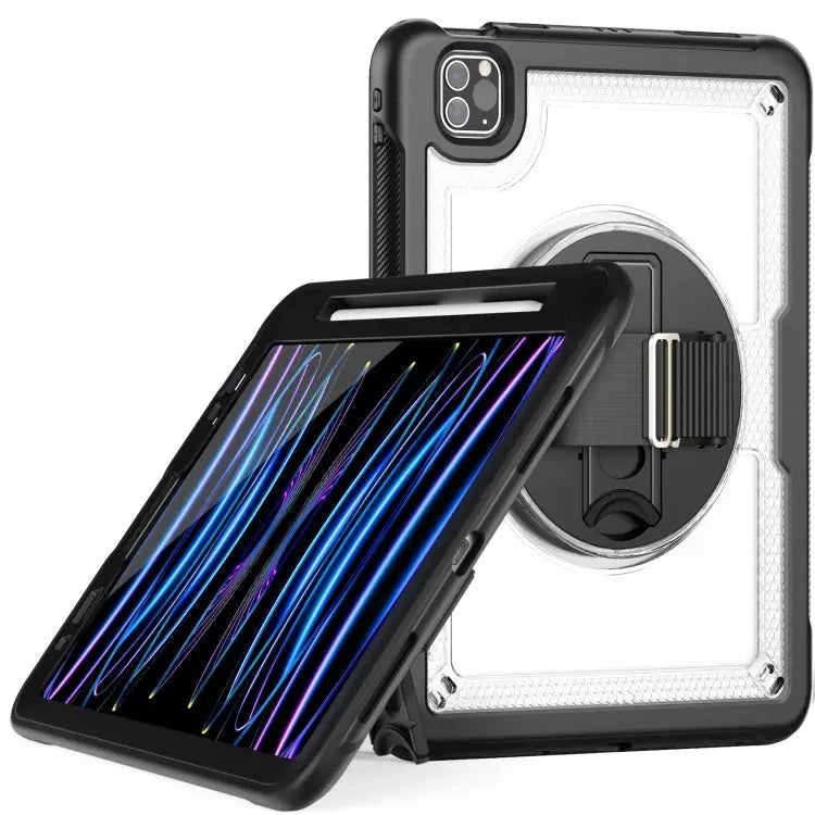 Honeycomb Hand Grip Turntable Stand Tablet Case For iPad Air 2022 10.9 / Pro 11 2022 For iPad 10.2 2021 / 2020 / 10.5