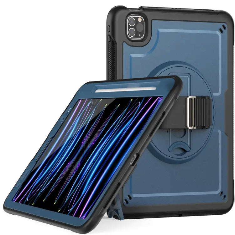 Honeycomb Hand Grip Turntable Stand Tablet Case For iPad Air 2022 10.9 / Pro 11 2022 For iPad 10.2 2021 / 2020 / 10.5