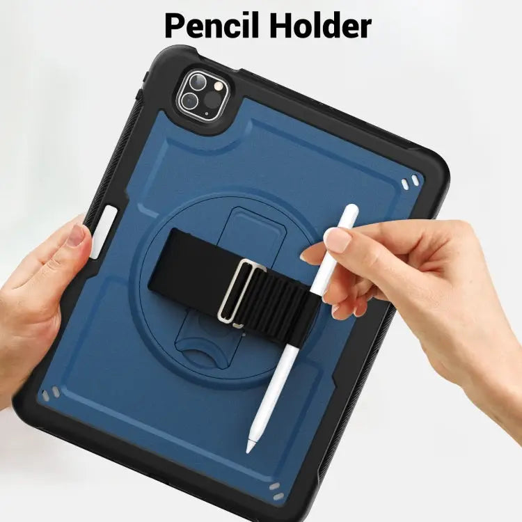 Honeycomb Hand Grip Turntable Stand Tablet Case For iPad Air 2022 10.9 / Pro 11 2022 For iPad 10.2 2021 / 2020 / 10.5