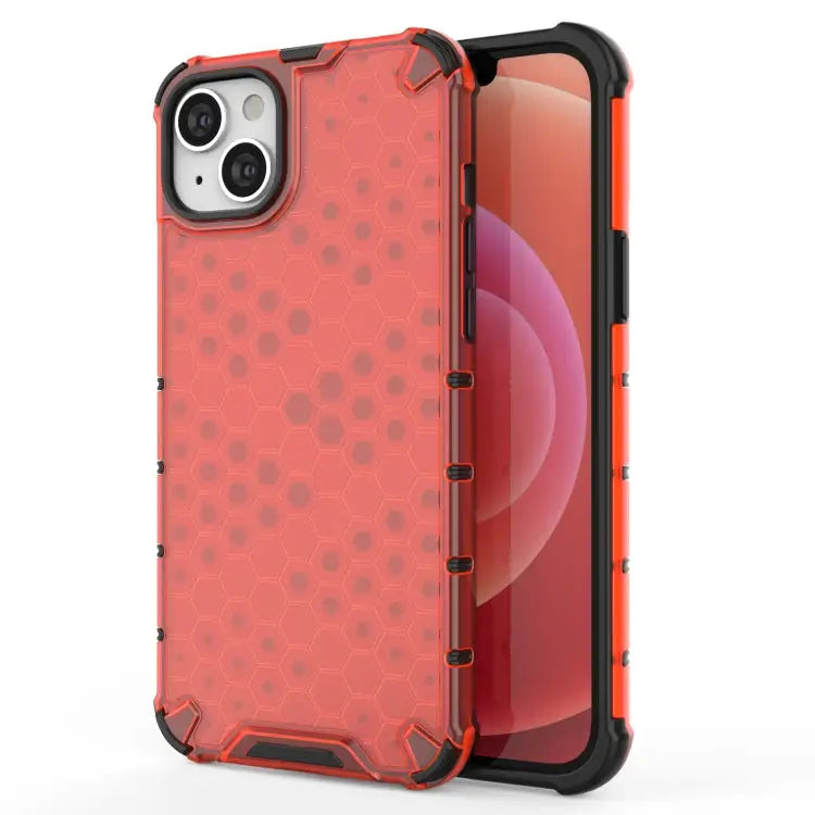 Honeycomb Phone Case - For iPhone 15 Plus / Red