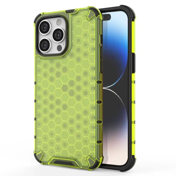 Honeycomb Phone Case - For iPhone 15 Pro Max / Green