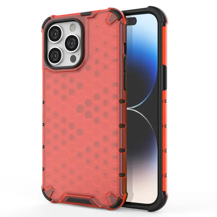 Honeycomb Phone Case - For iPhone 15 Pro Max / Red