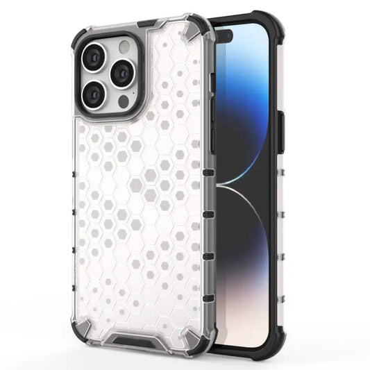 Honeycomb Phone Case - For iPhone 15 Pro Max / White