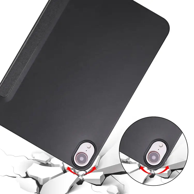 Honeycomb TPU Leather Tablet Case with 3-Folding Holder For iPad mini 6 / mini 2024 - Apple Accessories