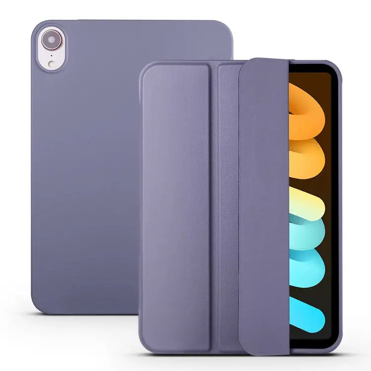 Honeycomb TPU Leather Tablet Case with 3-Folding Holder For iPad mini 6 / mini 2024 - For iPad mini 6 / mini 2024
