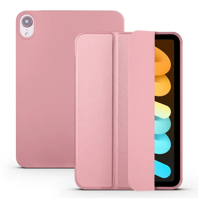 Honeycomb TPU Leather Tablet Case with 3-Folding Holder For iPad mini 6 / mini 2024 - For iPad mini 6 / mini 2024