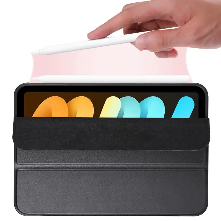 Honeycomb TPU Leather Tablet Case with 3-Folding Holder For iPad mini 6 / mini 2024 - Apple Accessories