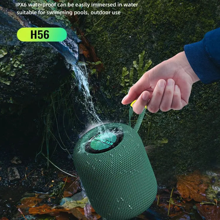 HOPESTAR H56 IPX6 Waterproof 10W TWS Subwoofer Light Bluetooth Speaker H56 - H56 / White - Apple Accessories