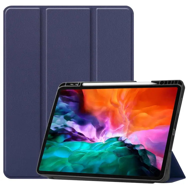 Horizontal Flip Honeycomb TPU + PU Leather Case with Three-folding Holder & Sleep / Wake-up Function & Pen Slot