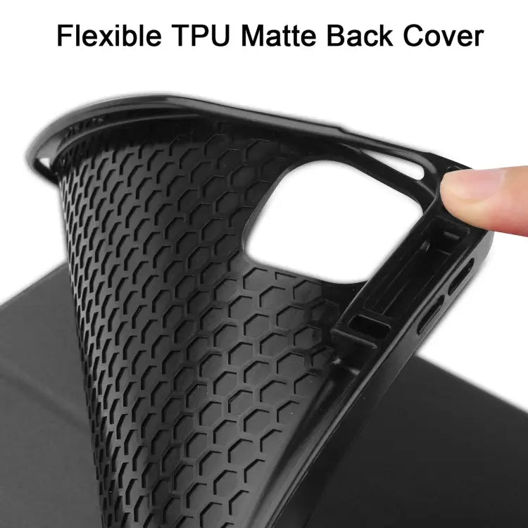 Horizontal Flip Honeycomb TPU + PU Leather Case with Three-folding Holder & Sleep / Wake-up Function & Pen Slot
