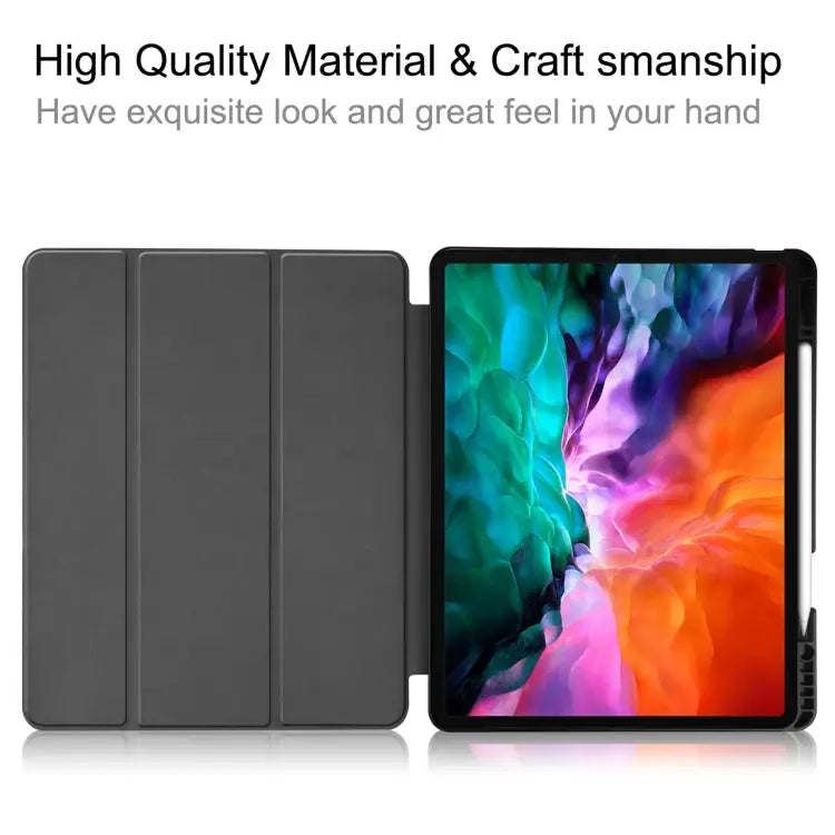 Horizontal Flip Honeycomb TPU + PU Leather Case with Three-folding Holder & Sleep / Wake-up Function & Pen Slot