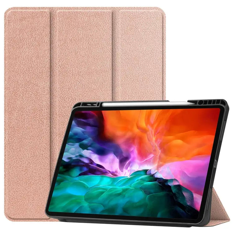 Horizontal Flip Honeycomb TPU + PU Leather Case with Three-folding Holder & Sleep / Wake-up Function & Pen Slot