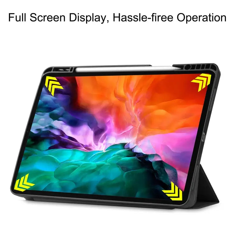 Horizontal Flip Honeycomb TPU + PU Leather Case with Three-folding Holder & Sleep / Wake-up Function & Pen Slot