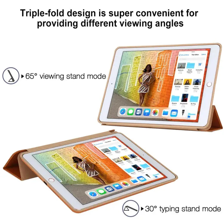 Horizontal Flip Smart Leather Case with Three-folding Holder For iPad 10.2 For iPad Air 3 10.5 inch - Apple Accessories