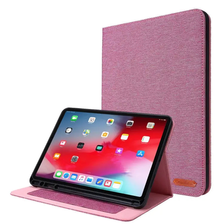 Horizontal Flip TPU + Fabric PU Leather Protective Case with Name Card Clip For iPad Pro 11(2020) - For iPad Pro