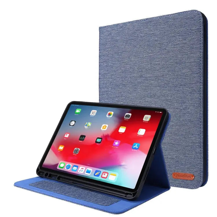Horizontal Flip TPU + Fabric PU Leather Protective Case with Name Card Clip For iPad Pro 11(2020) - For iPad Pro