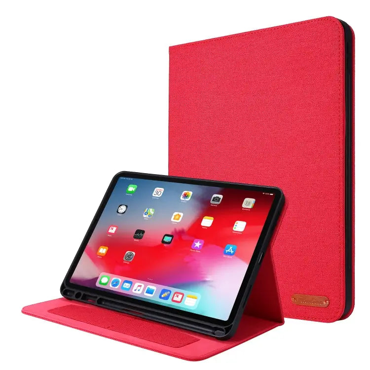 Horizontal Flip TPU + Fabric PU Leather Protective Case with Name Card Clip For iPad Pro 11(2020) - For iPad Pro