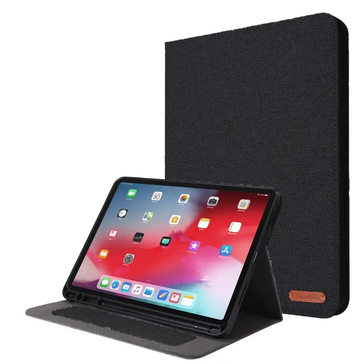 Horizontal Flip TPU + Fabric PU Leather Protective Case with Name Card Clip For iPad Pro 11(2020) - For iPad Pro