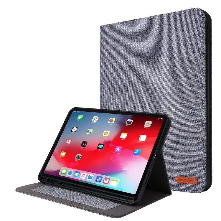 Horizontal Flip TPU + Fabric PU Leather Protective Case with Name Card Clip For iPad Pro 11(2020) - For iPad Pro
