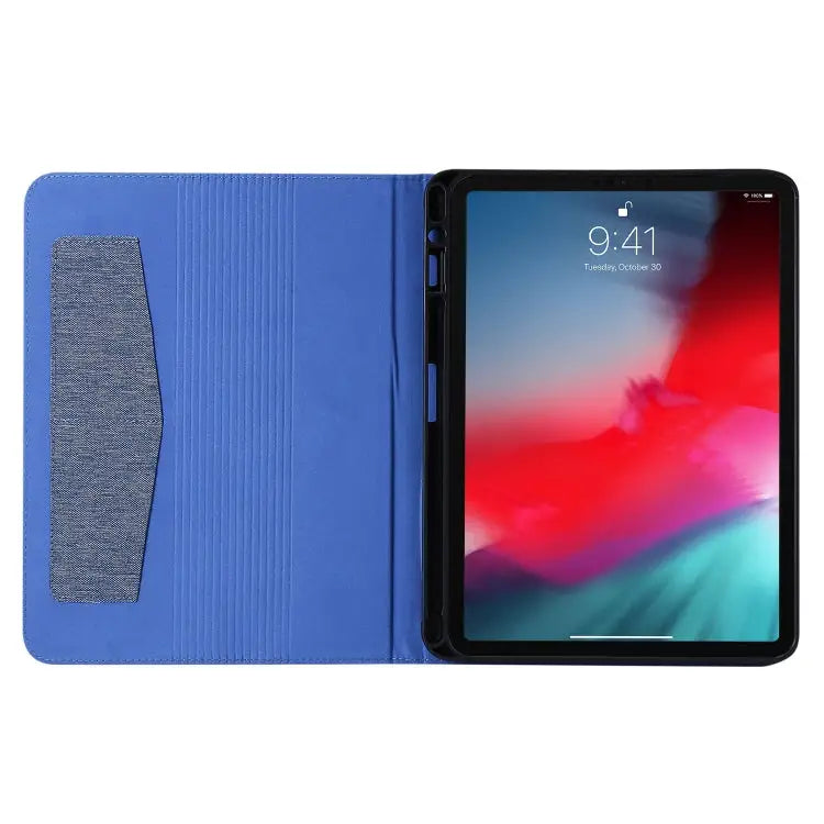 Horizontal Flip TPU + Fabric PU Leather Protective Case with Name Card Clip For iPad Pro 11(2020) - Apple Accessories