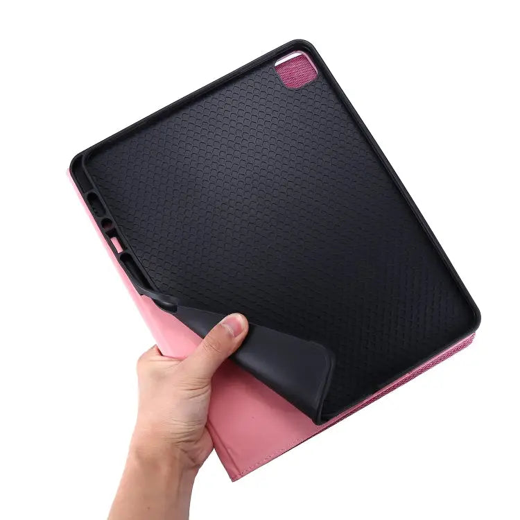 Horizontal Flip TPU + Fabric PU Leather Protective Case with Name Card Clip For iPad Pro 12.9(2020) - Apple Accessories