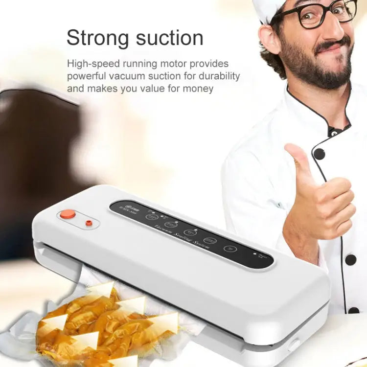 Household Commercial Food Vacuum Plastic Packaging Machine Sealer Closer Machine Chinese Plug Food Chinese Plug (Black)
