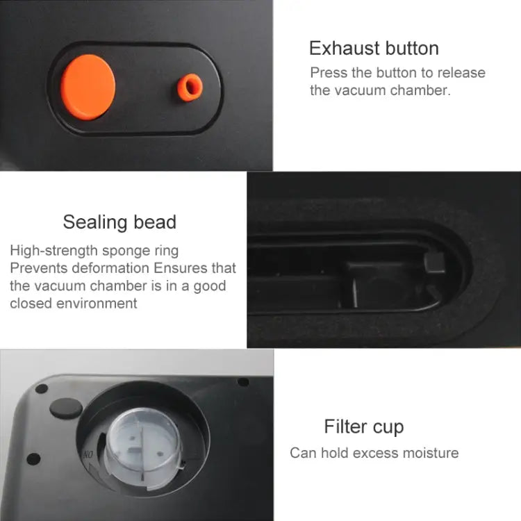 Household Commercial Food Vacuum Plastic Packaging Machine Sealer Closer Machine Chinese Plug Food Chinese Plug (Black)