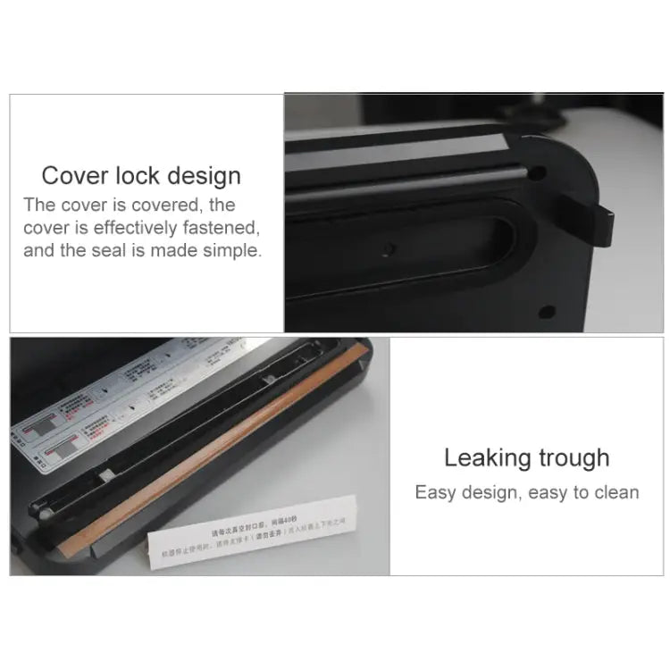 Household Commercial Food Vacuum Plastic Packaging Machine Sealer Closer Machine Chinese Plug Food Chinese Plug (Black)
