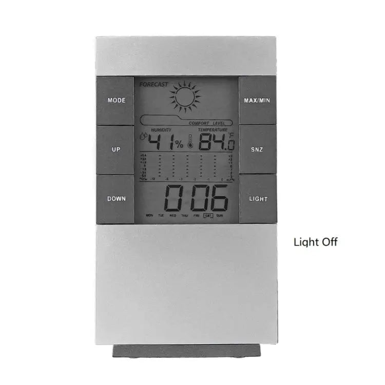 Household Digital LCD Display Hygrometer Thermometer Temperature Humidity Meter Clock Alarm - Humidity Meter