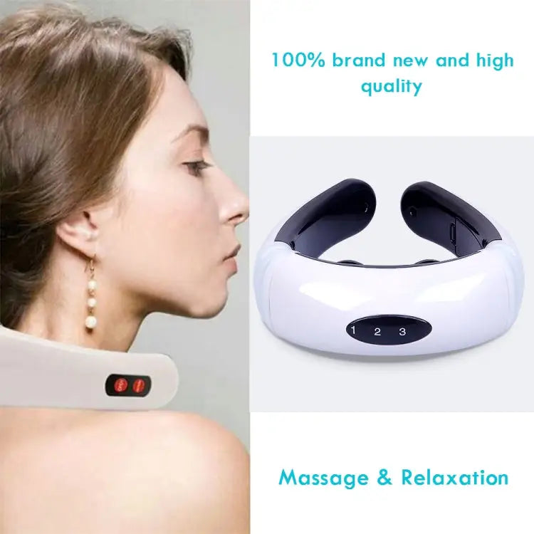 Household Electric Pulse Shock Neck Massager Intelligent Body Massager Battery Powered (Not Include Battery) Old