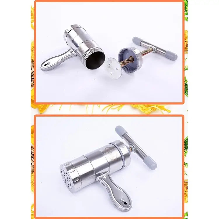 Household Stainless Steel Manual Pasta Machine Hand Pressure Noodle Machine Noodle Maker with 5 Models Pressure Noodle