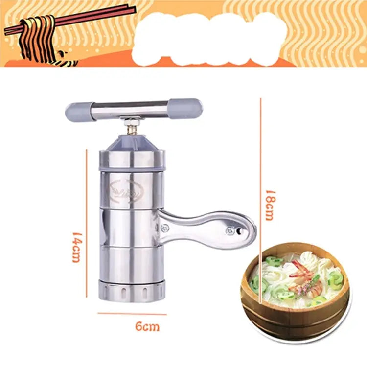Household Stainless Steel Manual Pasta Machine Hand Pressure Noodle Machine Noodle Maker with 5 Models Pressure Noodle
