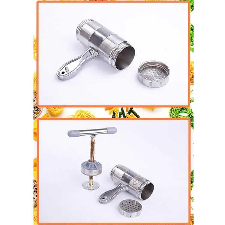 Household Stainless Steel Manual Pasta Machine Hand Pressure Noodle Machine Noodle Maker with 5 Models Pressure Noodle
