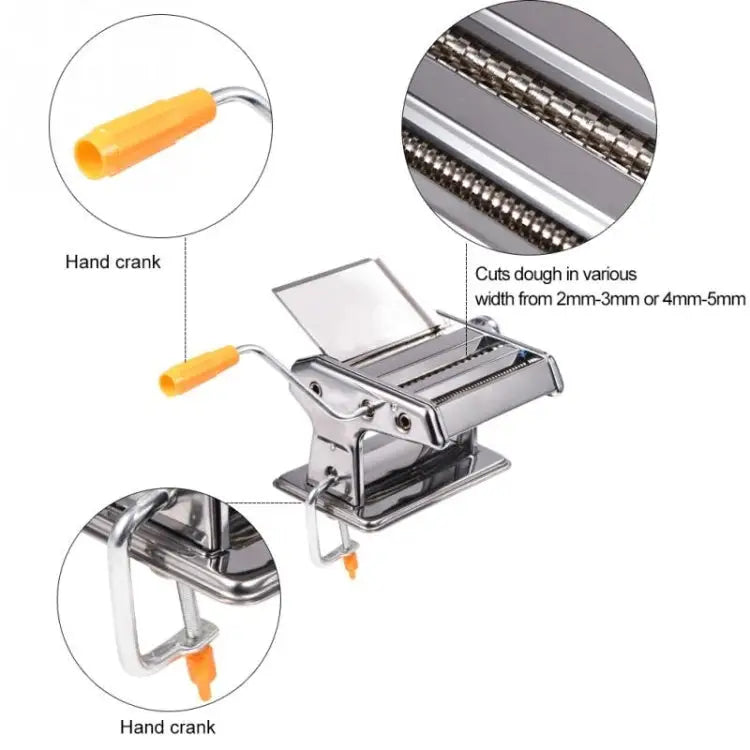 Household Stainless Steel Pasta Making Machine Manual Noodle Maker Spaghetti Hand Cutter Noodle Maker - Noodle Maker