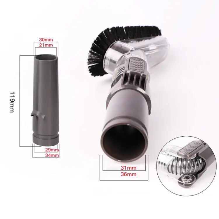Household Vacuum Cleaner Transparent Brush Head Parts Accessories for Dyson - Transparent Brush Head