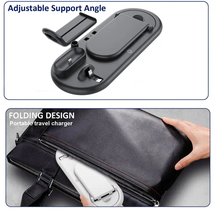 HQ-UD20 Mobile Phone Watch Multi-Function Charging Stand Wireless Charger for Phones & Apple Watch & Airpods - HQ-UD20