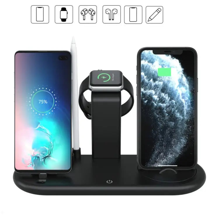 HQ-UD20 Mobile Phone Watch Multi-Function Charging Stand Wireless Charger for Phones & Apple Watch & Airpods - HQ-UD20