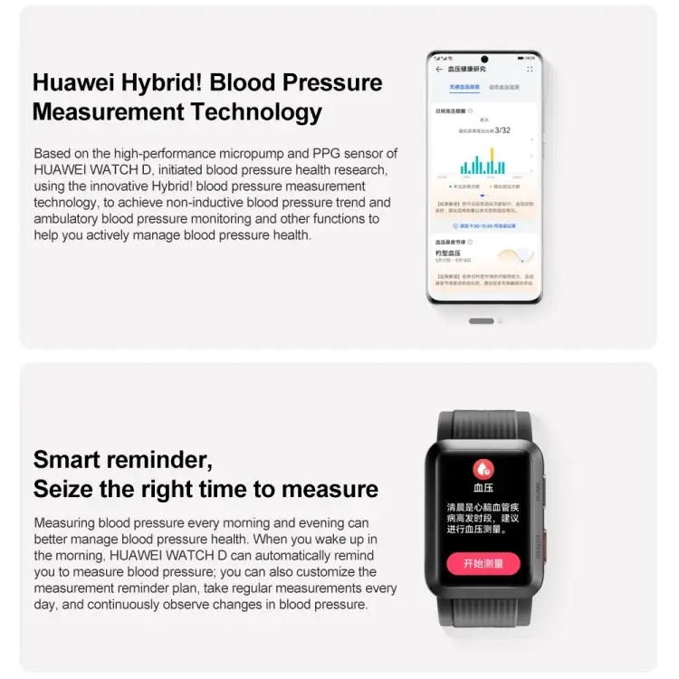 HUAWEI WATCH D Smart Healthy Watch 1.64 inch AMOLED Screen Support ECG / Blood Pressure Monitoring