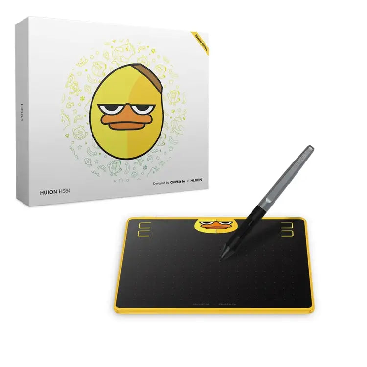 HUION HS64 Chips Special Edition 5080 LPI Art Drawing Tablet with Battery-free Pen for Fun HS64 - HS64