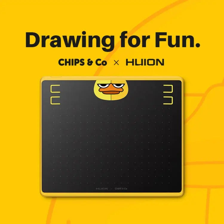 HUION HS64 Chips Special Edition 5080 LPI Art Drawing Tablet with Battery-free Pen for Fun HS64 - HS64