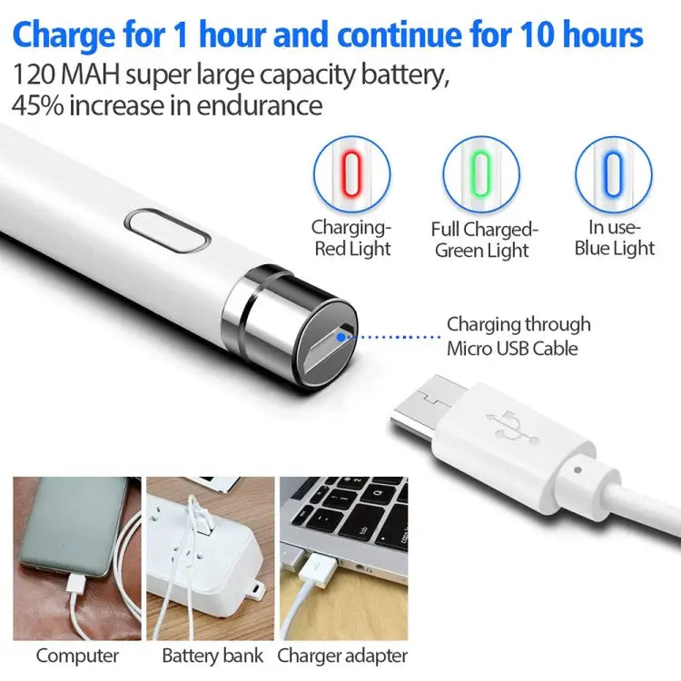 HX DZ870 1.4mm Nib Sensitivity Stylus Pen for iPad iPhone Galaxy