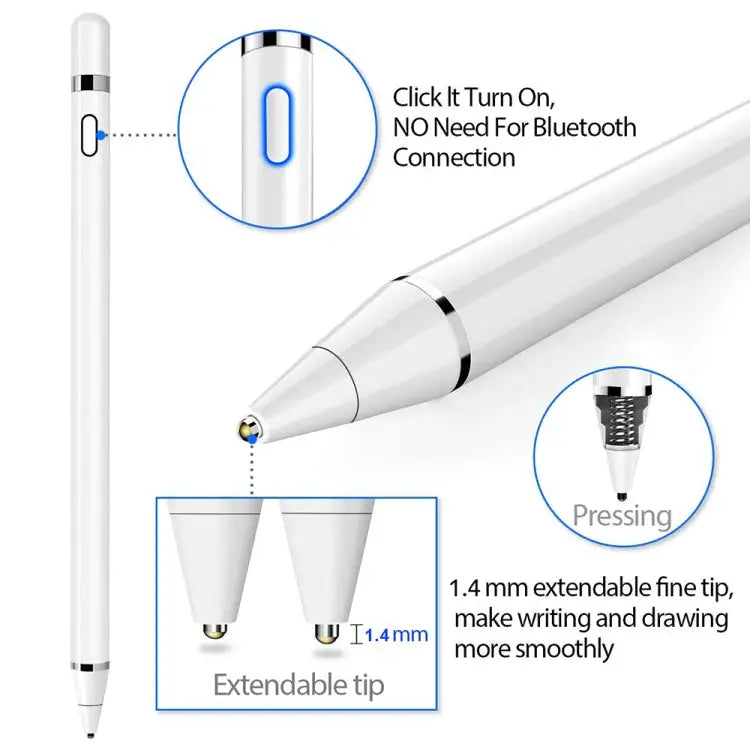 HX DZ870 1.4mm Nib Sensitivity Stylus Pen for iPad iPhone Galaxy