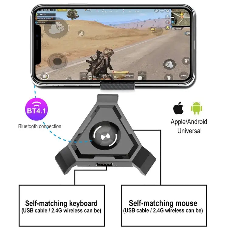 HXSJ P5 Bluetooth 4.1 Keyboard Mouse Bluetooth Gaming Converter Can Not Be Pressed Version
