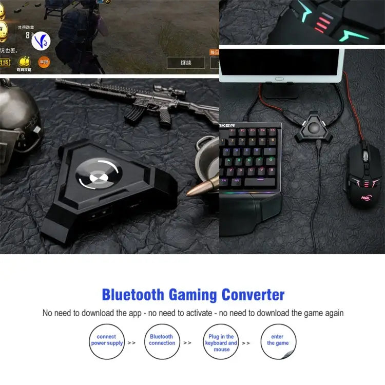 HXSJ P5 Bluetooth 4.1 Keyboard Mouse Bluetooth Gaming Converter Can Not Be Pressed Version