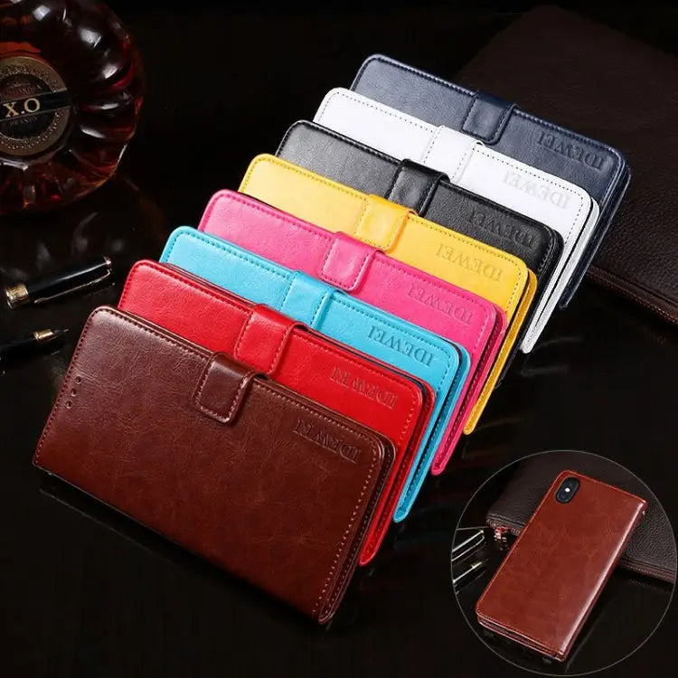 idewei Crazy Horse Texture Horizontal Flip Leather Case with Holder & Card Slots & Wallet For iPhone X For iPhone XR