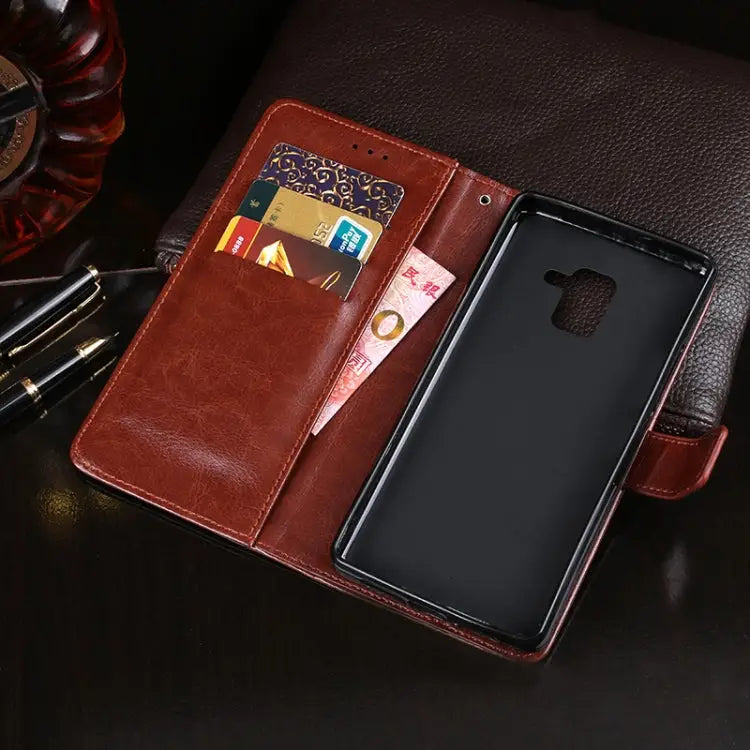idewei Crazy Horse Texture Horizontal Flip Leather Case with Holder & Card Slots & Wallet For Galaxy Feel 2 For Galaxy