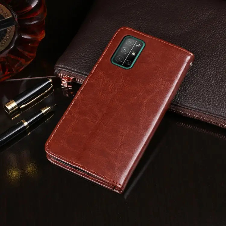 idewei Crazy Horse Texture Horizontal Flip Leather Case with Holder & Card Slots & Wallet For Huawei Honor 30S